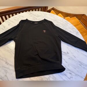 Scuderia Ferrari Black Crewneck Sweatshirt with Small Shield Logo